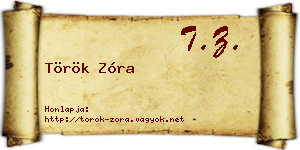 Török Zóra névjegykártya